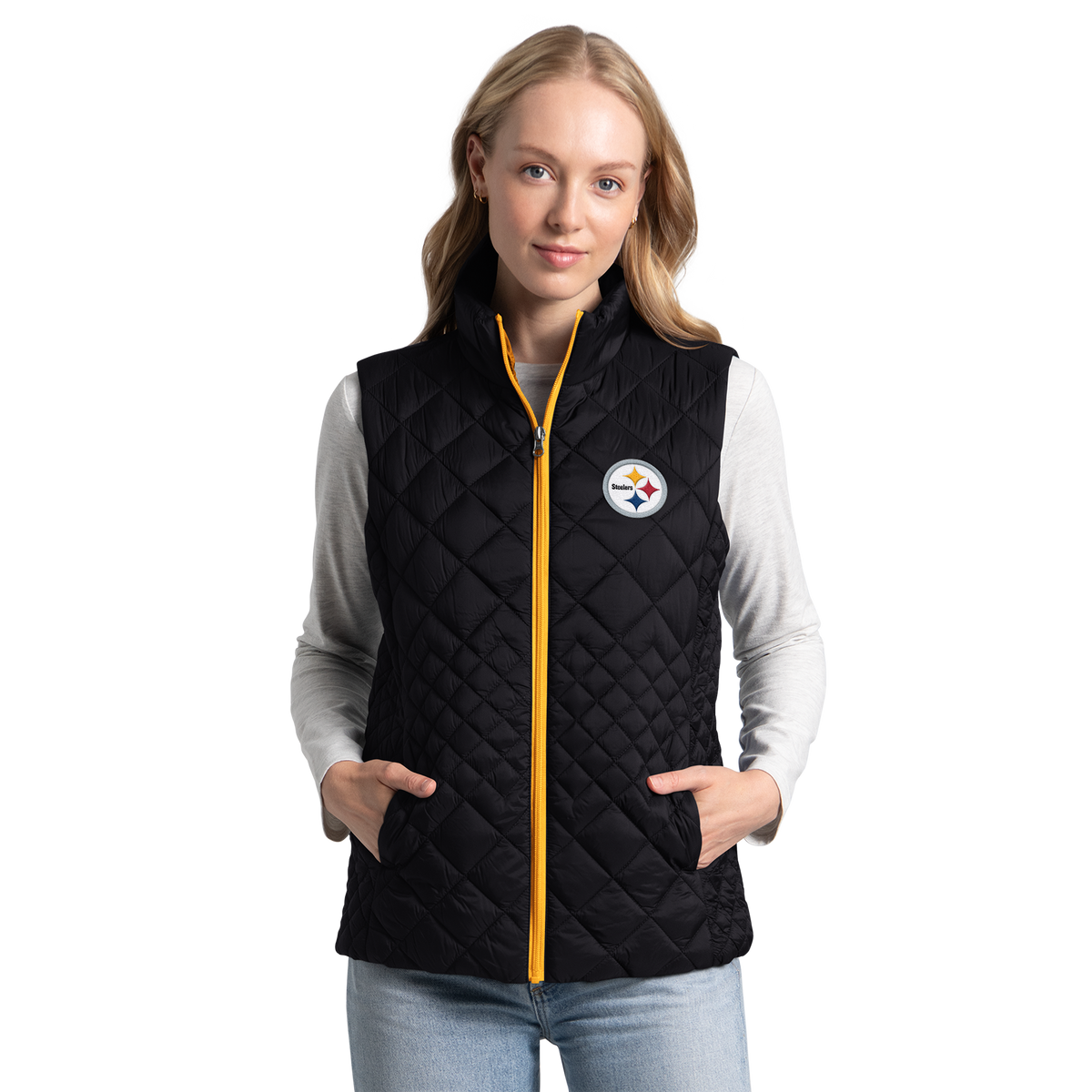 Pittsburgh Steelers G-III Women's Punt Puffer Vest
