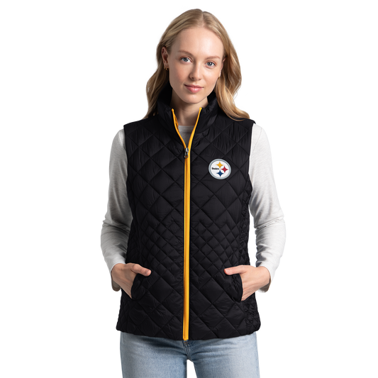 Pittsburgh Steelers G-III Women's Punt Puffer Vest