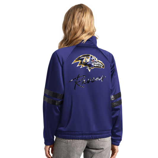 Baltimore Ravens G-III Blitz Women's Full-Zip Track Jacket – Purple