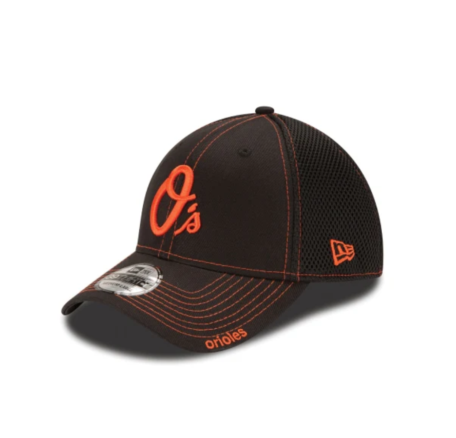Baltimore Orioles New Era Neo 39THIRTY Flex Hat - Black/Orange