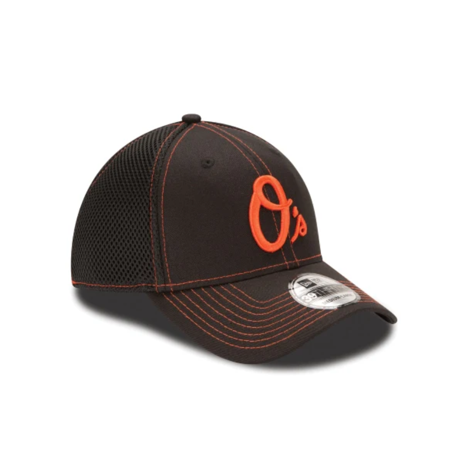 Baltimore Orioles New Era Neo 39THIRTY Flex Hat - Black/Orange