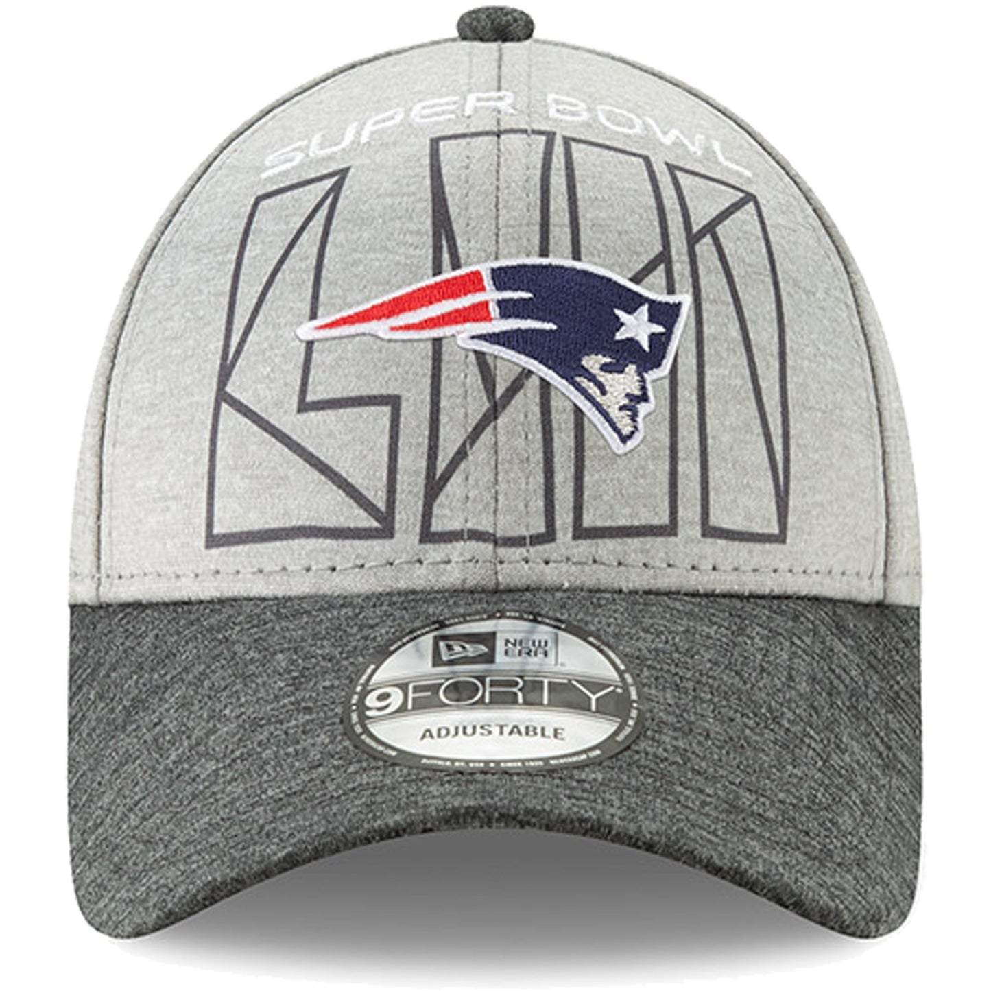 New England Patriots New Era Super Bowl LIII 9FORTY Adjustable Hat- Gray