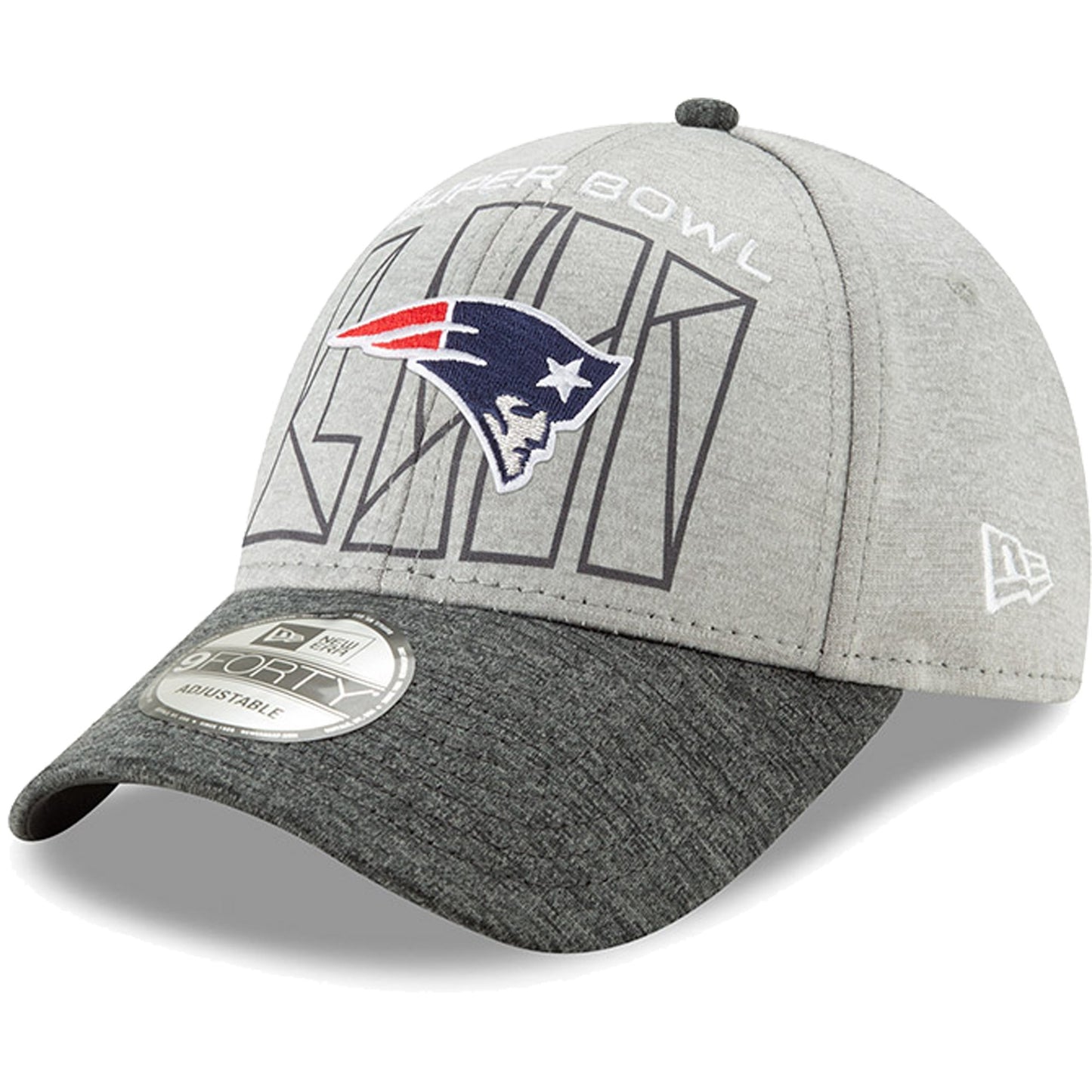 New England Patriots New Era Super Bowl LIII 9FORTY Adjustable Hat- Gray