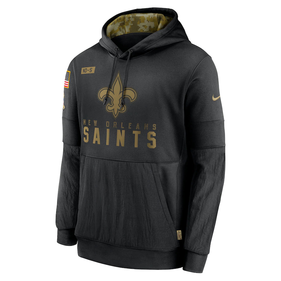 New Orleans Saints Nike Salute to Service Sideline Performance Hoodie- Black