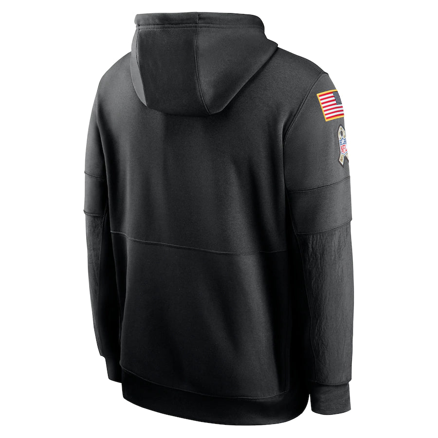 New Orleans Saints Nike Salute to Service Sideline Performance Hoodie- Black
