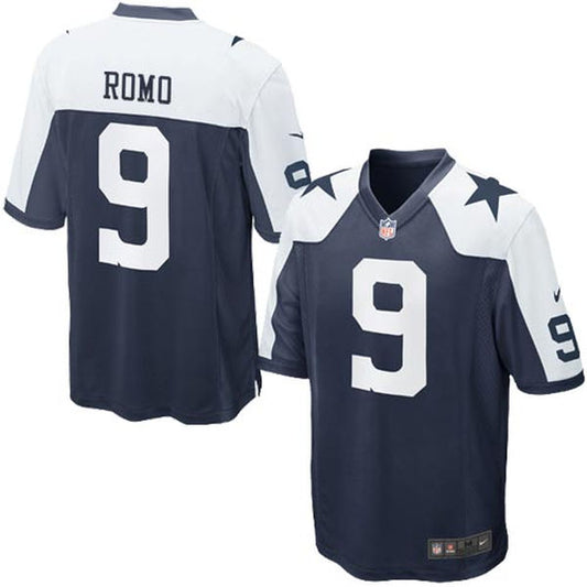 Dallas Cowboys Tony Romo #9 Nike Youth Throwback Game Jersey - Blue / White