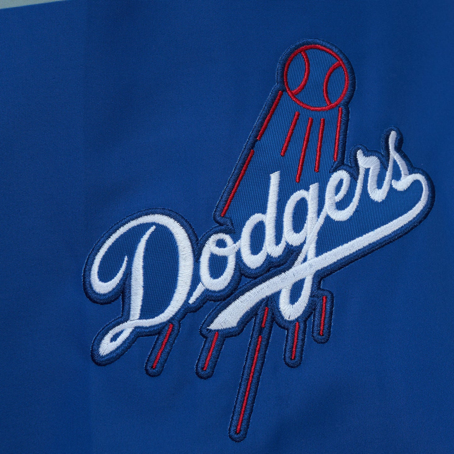 Los Angeles Dodgers Mitchell & Ness Exploded Logo Warm Up Full Zip Jacket - Blue