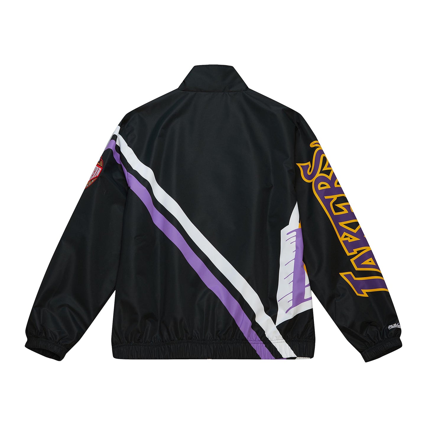Los Angeles Lakers Mitchell & Ness Exploded Logo Warm Up Full Zip Jacket - Black