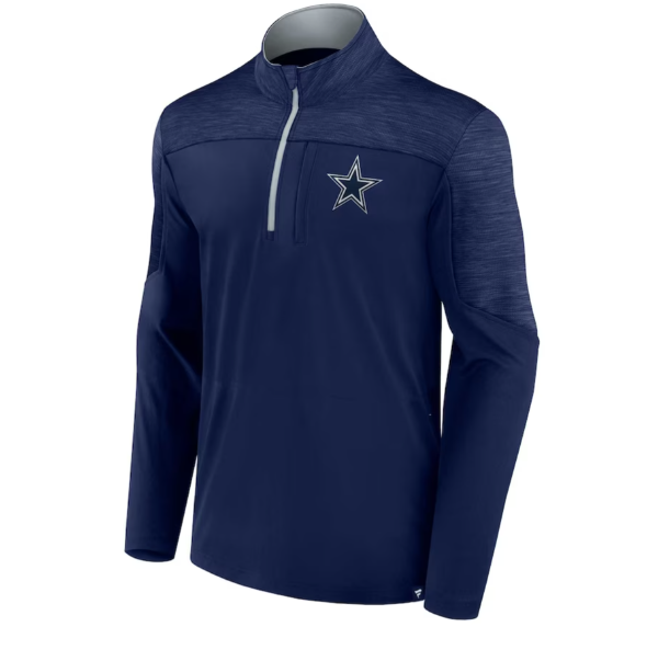 Dallas Cowboys Fanatics Branded Defender 1/4 Zip Navy Pull Over Jacket