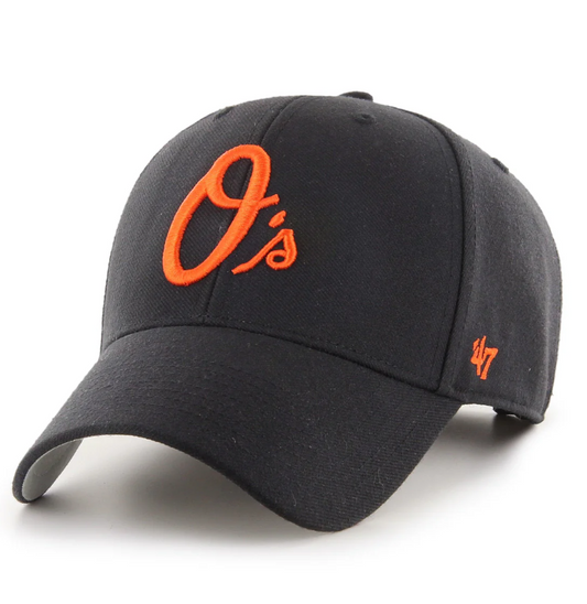 Baltimore Orioles '47 Brand Black O's MVP Adjustable Hat