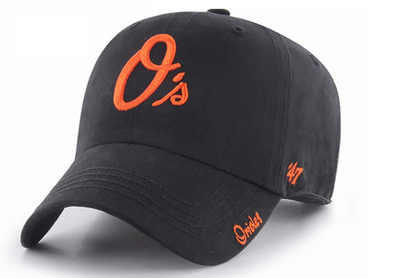 Baltimore Orioles '47 Brand Clean Up Miata Black Women's Adjustable
