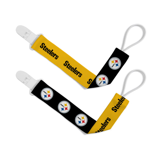 Pittsburgh Steelers Baby Fanatic 2 Pack Pacifier Clips