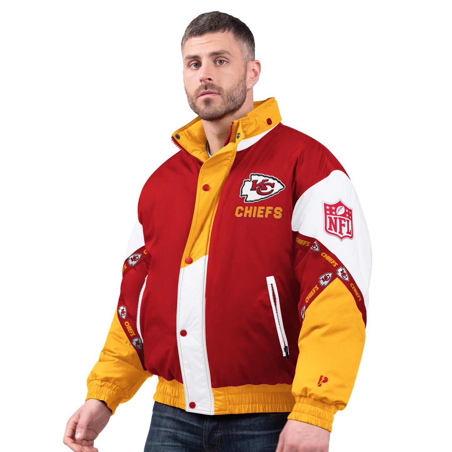 Kansas City Chiefs Pro Player Red Tape Jacket with Hood