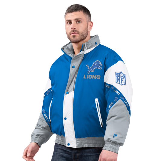 Detriot Lions Pro Player Blue Tape Jacket with Hood