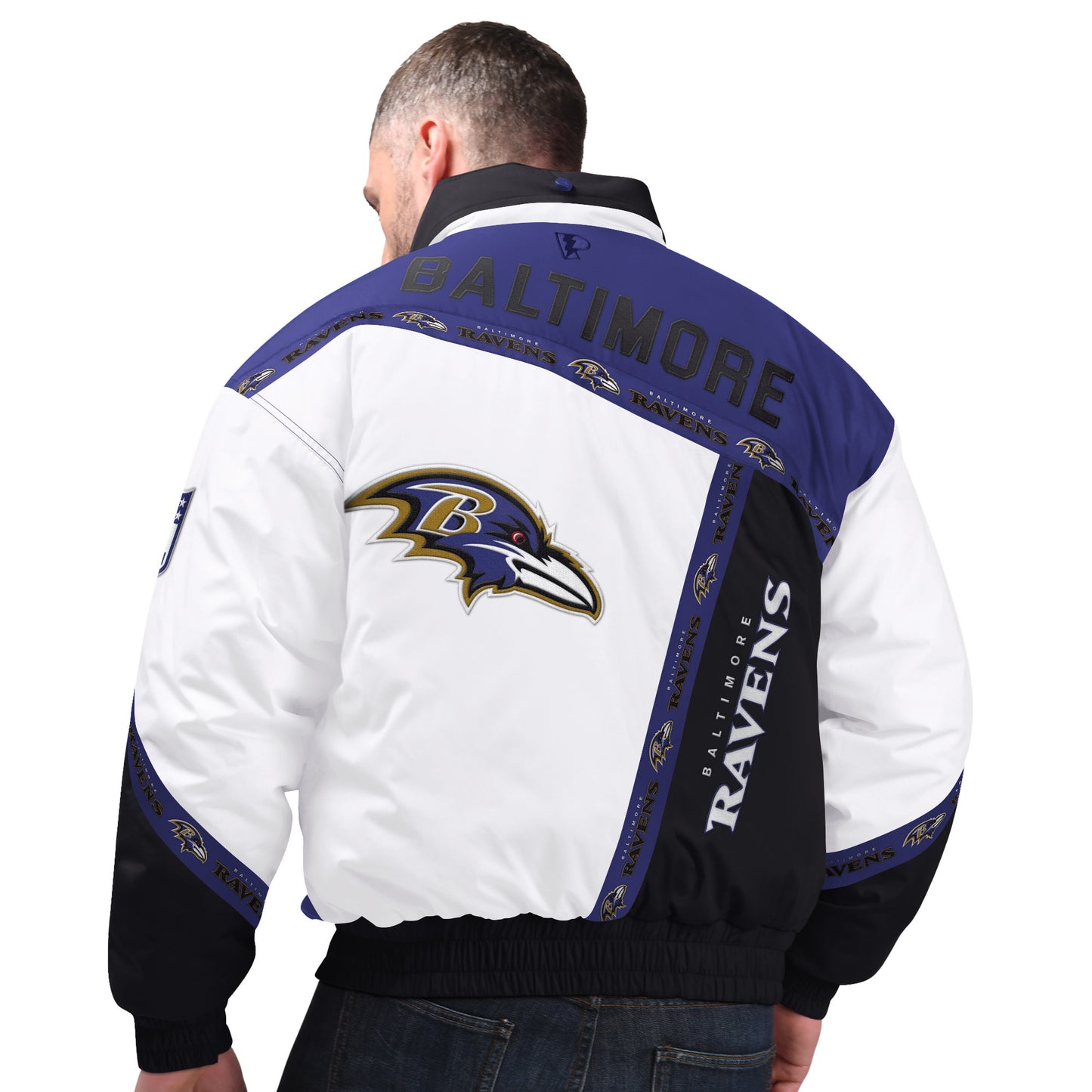 Baltimore Ravens Pro Player Purple Tape Jacket with Hood