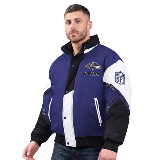 Baltimore Ravens Pro Player Purple Tape Jacket with Hood