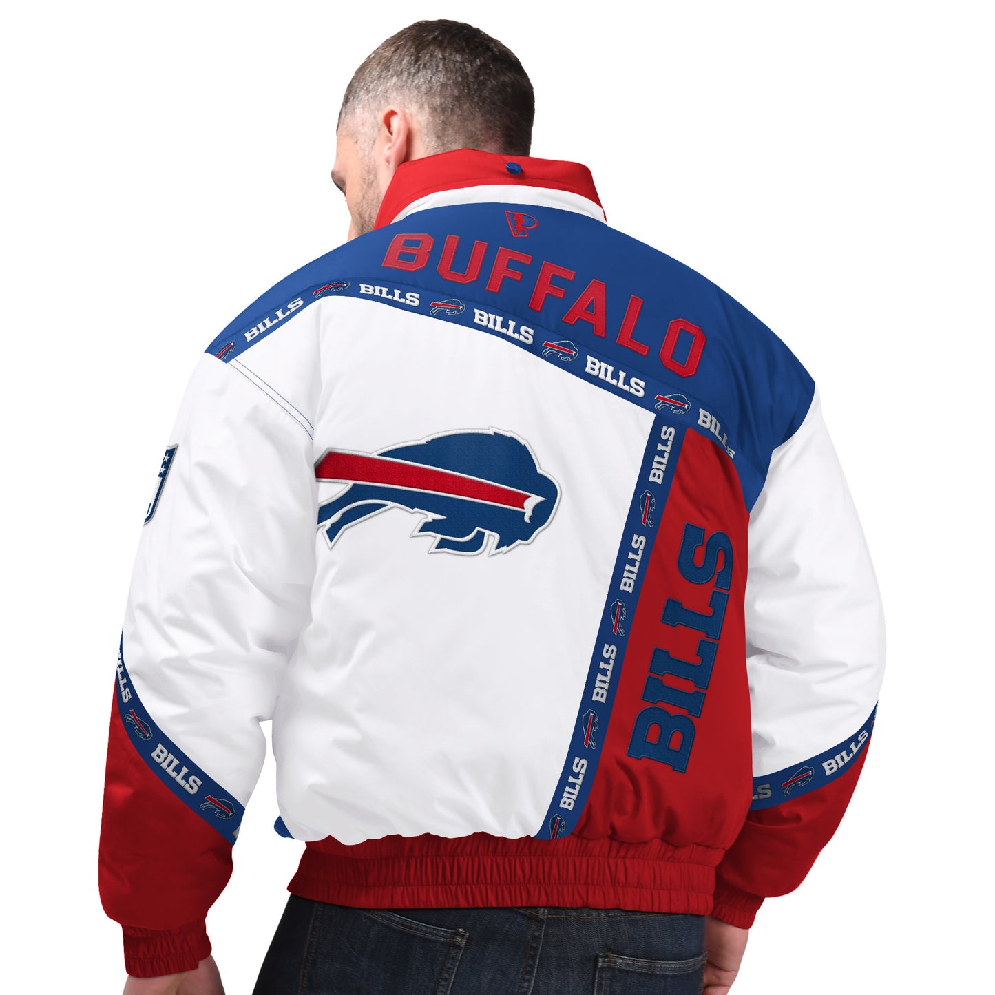 Buffalo Bills Pro Player Blue Tape Jacket with Hood