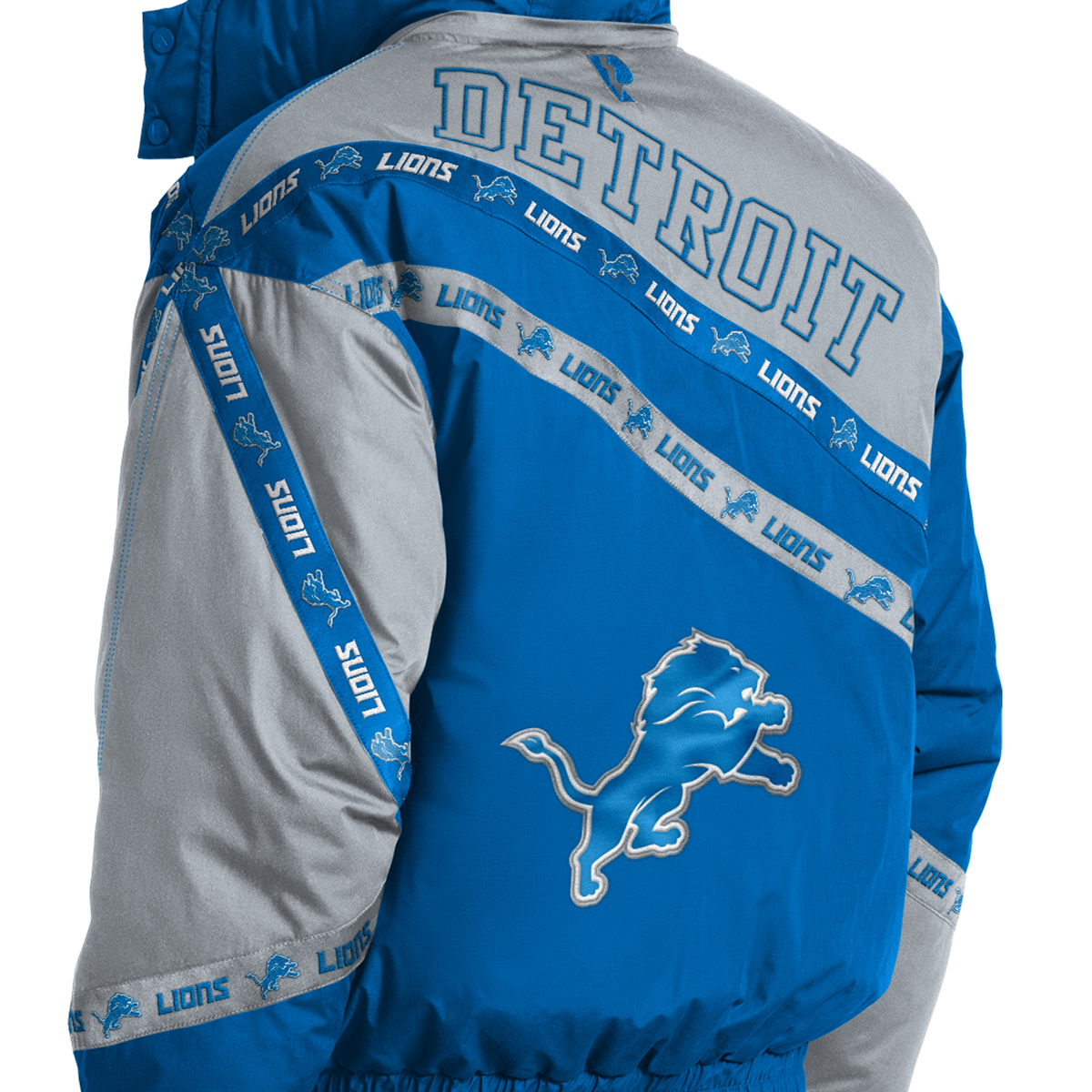Detroit Lions Pro Player Double Tape Hooded Jacket