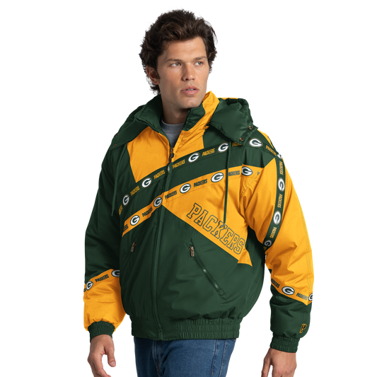 Green Bay Packers Pro Player Double Tape Hooded Jacket
