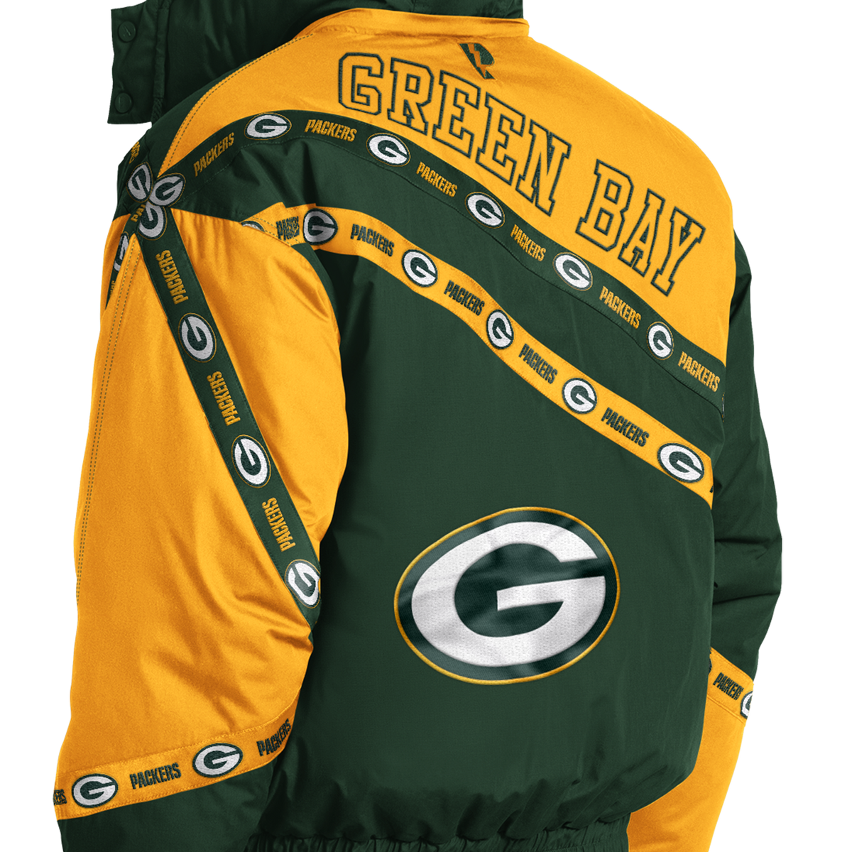 Green Bay Packers Pro Player Double Tape Hooded Jacket