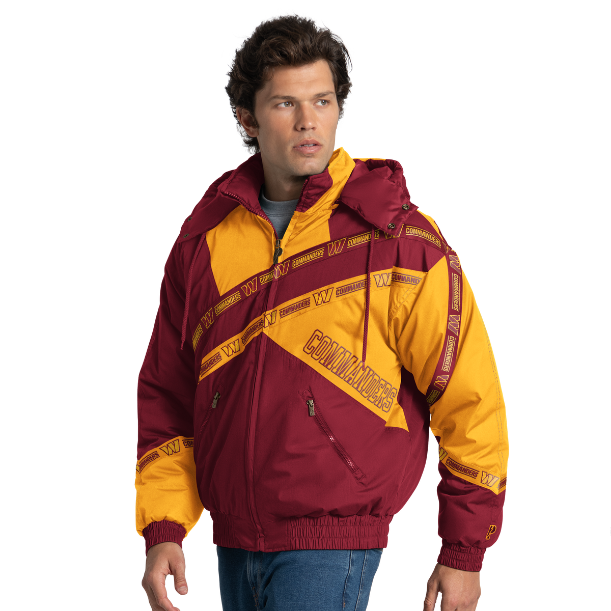 Washington Commanders Pro Player Double Tape Hooded Jacket