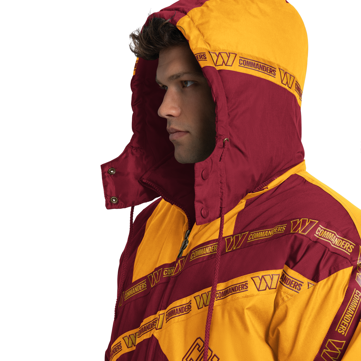 Washington Commanders Pro Player Double Tape Hooded Jacket