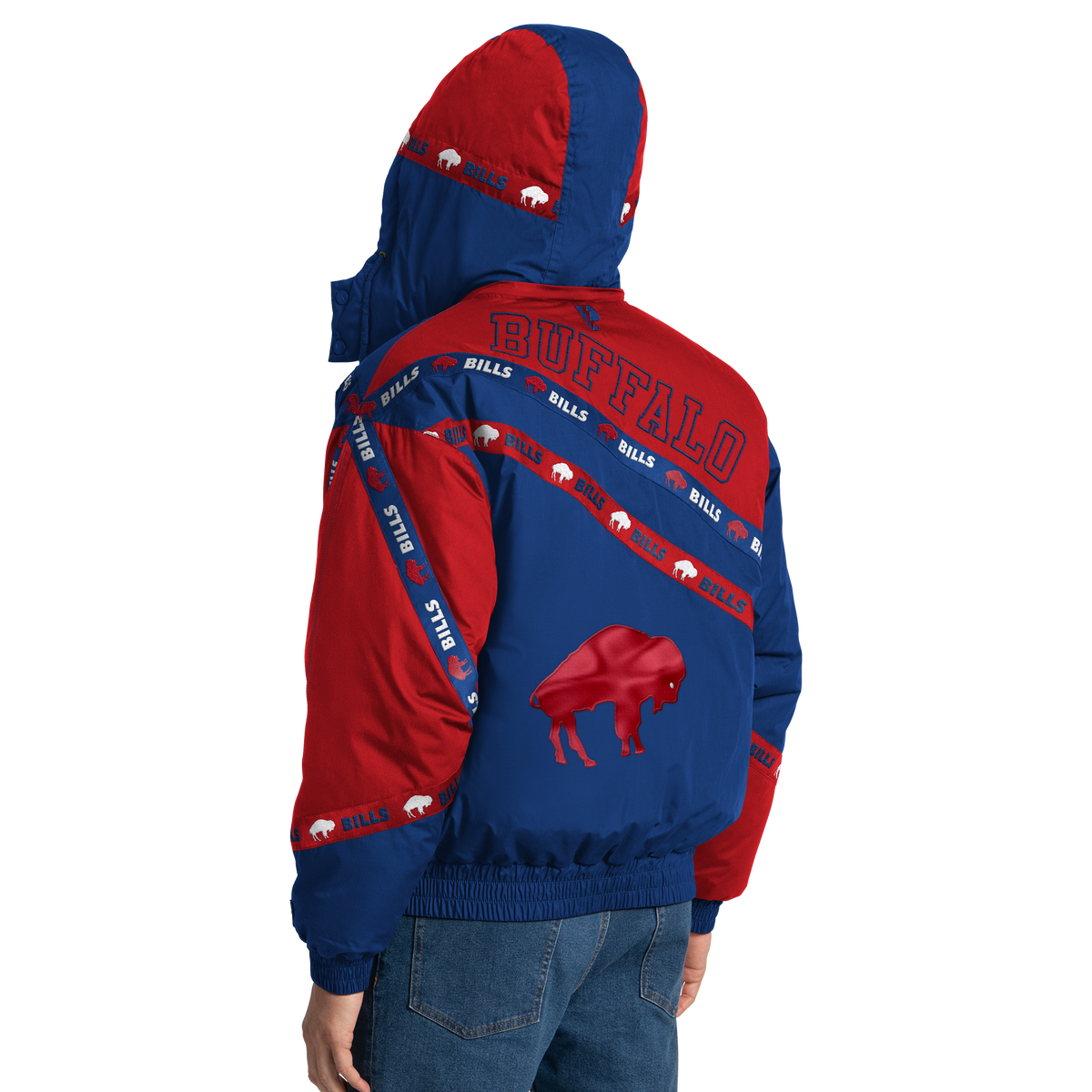 Buffalo Bills Pro Player Double Tape Hooded Jacket