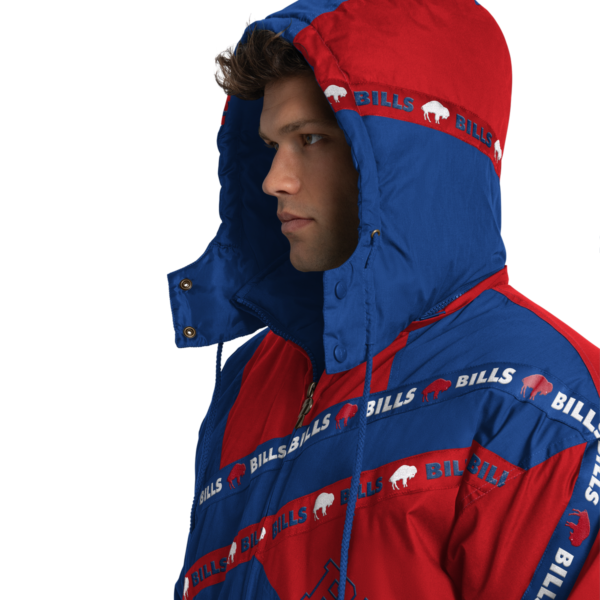 Buffalo Bills Pro Player Double Tape Hooded Jacket