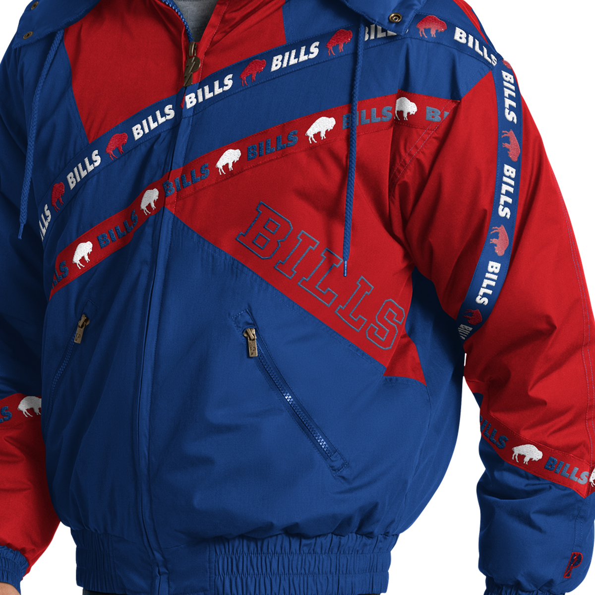 Buffalo Bills Pro Player Double Tape Hooded Jacket