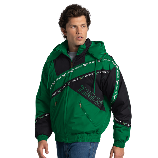 Philadelphia Eagles Pro Player Double Tape Hooded Jacket