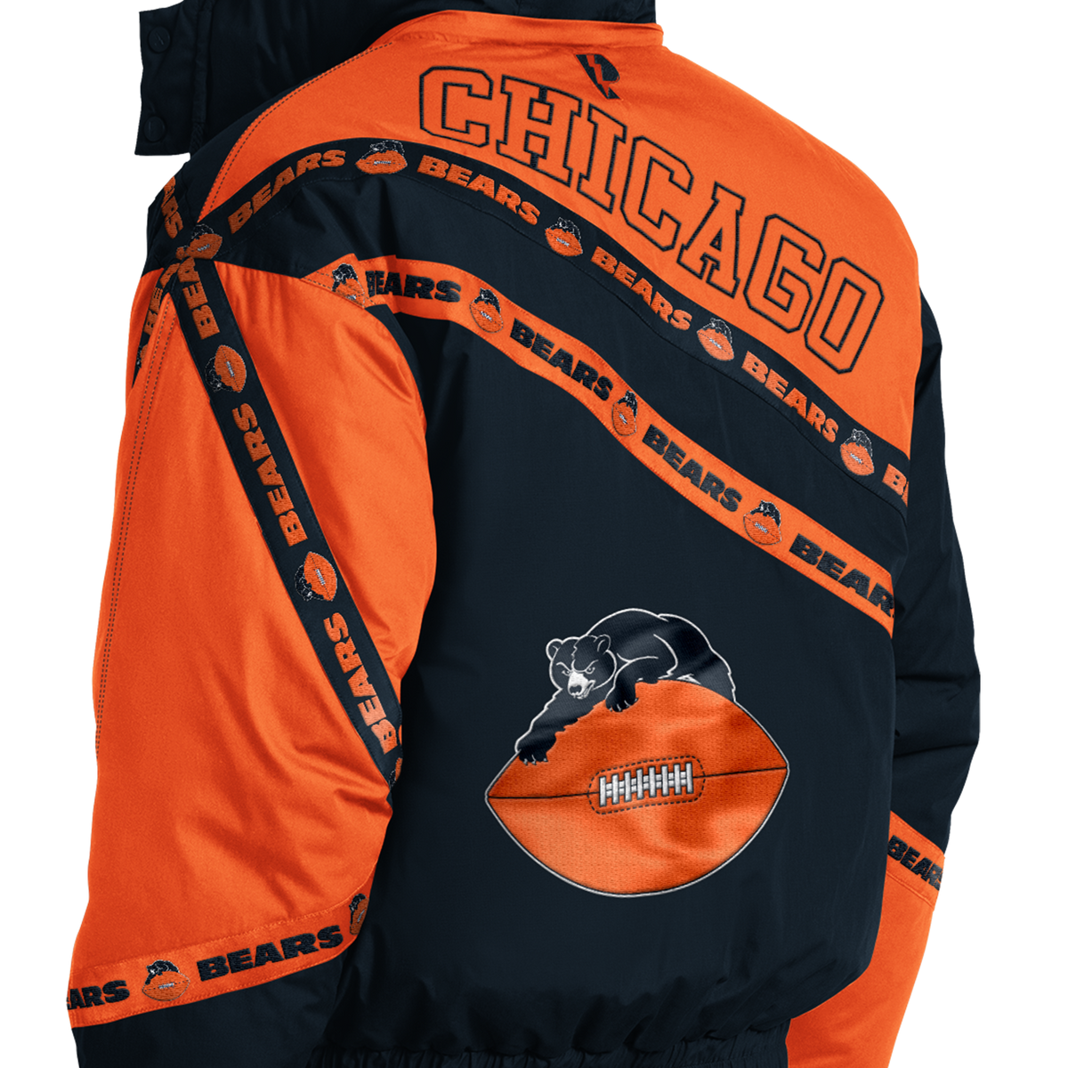 Chicago Bears Pro Player Double Tape Hooded Jacket