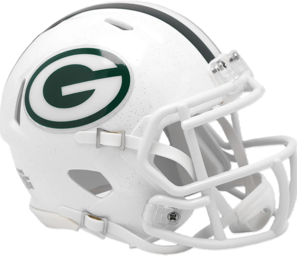 Green Bay Packers Riddell 2024 On Field Alternate Mini Speed Helmet- White