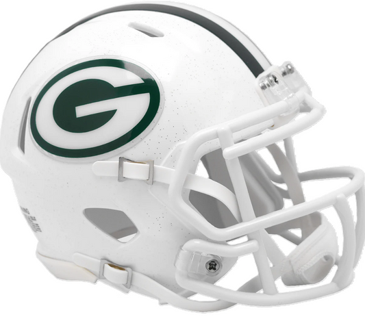 Green Bay Packers Riddell 2024 On Field Alternate Mini Speed Helmet- White