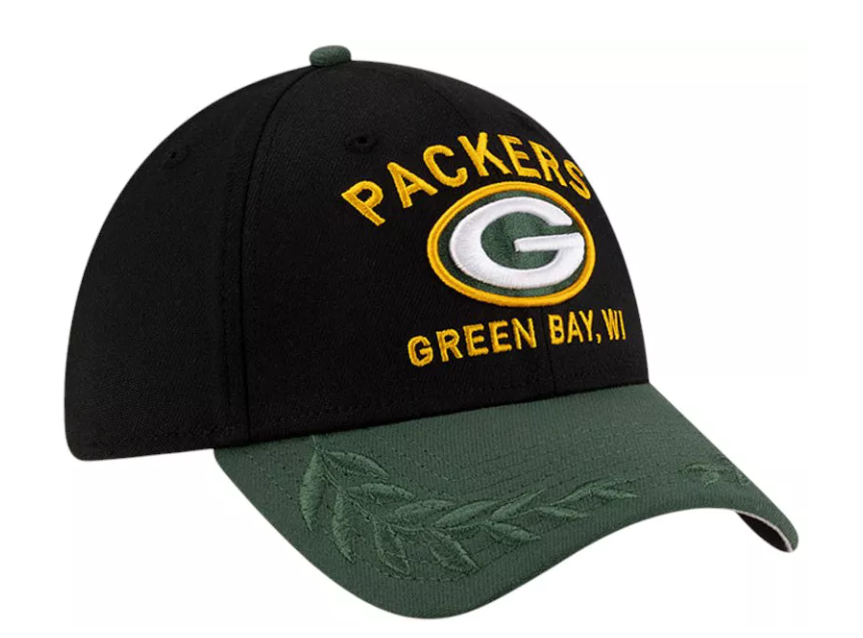 Green Bay Packers New Era 2025 Draft 39THIRTY Flex Hat -Green/Black