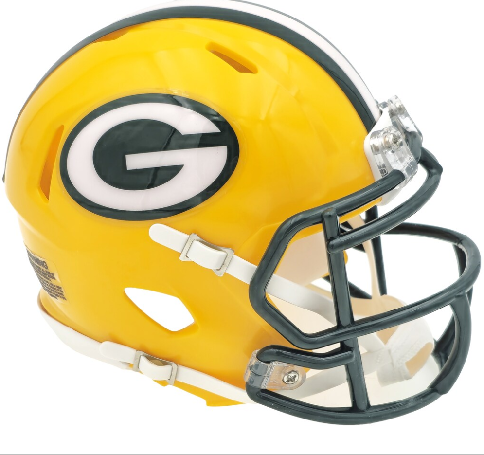 Green Bay Packers Riddle Mini Yekow Replica Helmets
