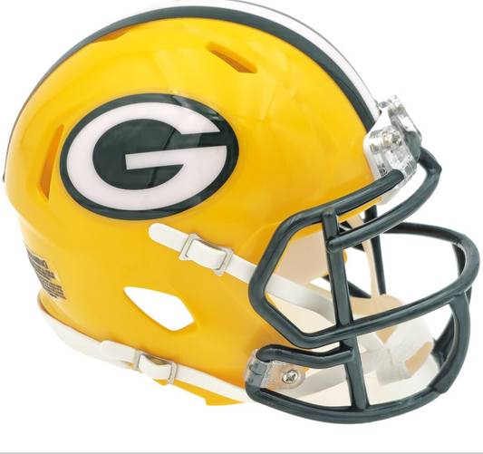 Green Bay Packers Riddle Mini Yekow Replica Helmets