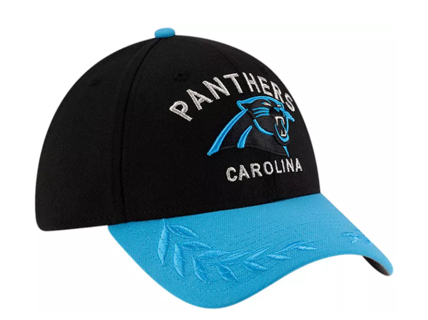 Carolina Panthers New Era 2025 Draft 39THIRTY Flex Hat -Blue/Black
