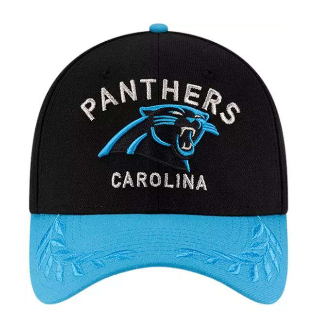 Carolina Panthers New Era 2025 Draft 39THIRTY Flex Hat -Blue/Black