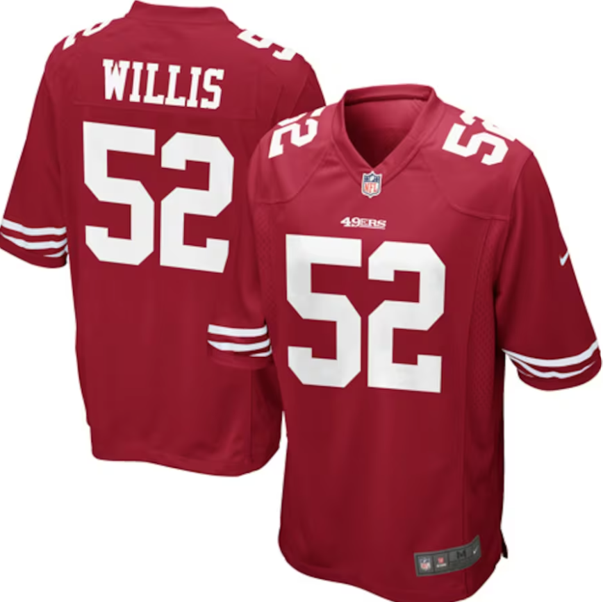 San Francisco 49ers Patrick Willis #52 Nike Game Garnett Men's Jersey