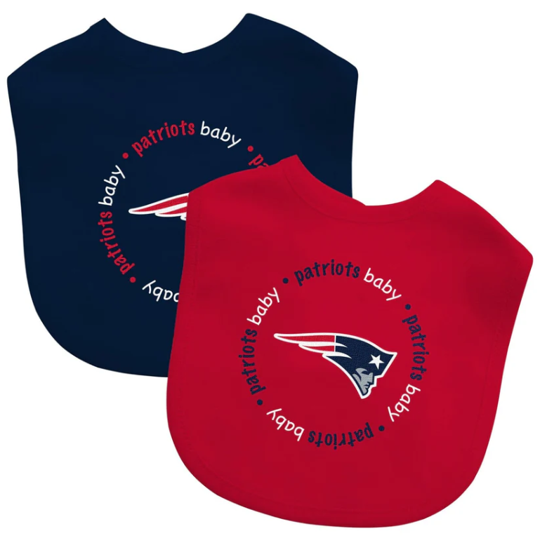 New England Patriots Masterpiece 2 pack Baby Bibs