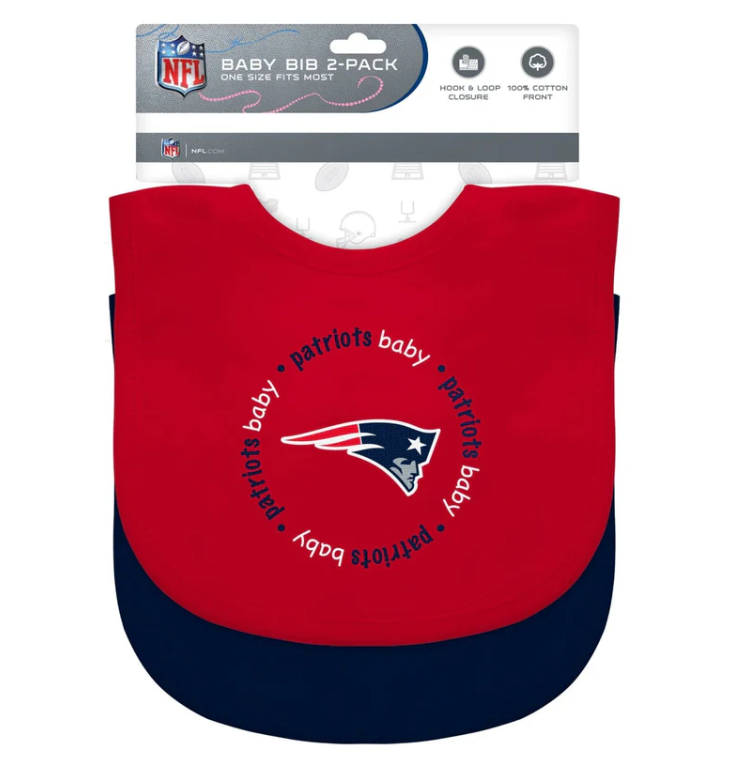 New England Patriots Masterpiece 2 pack Baby Bibs