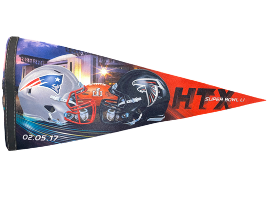 Super Bowl LI Patriots Vs Falcons Dueling Premium Pennant 12" x 30"