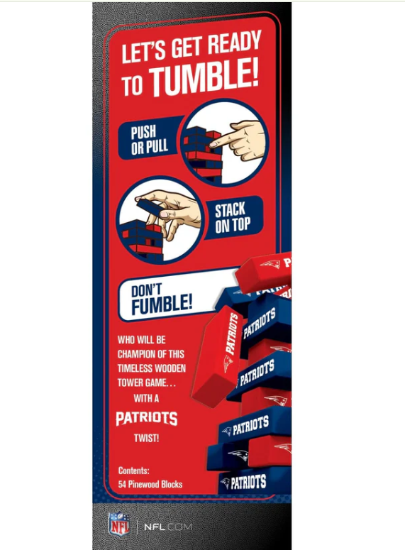 New England Patriots Masterpieces Tumble Tower