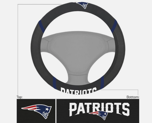 New England Patriots  Football Grip Steering Wheel Cover