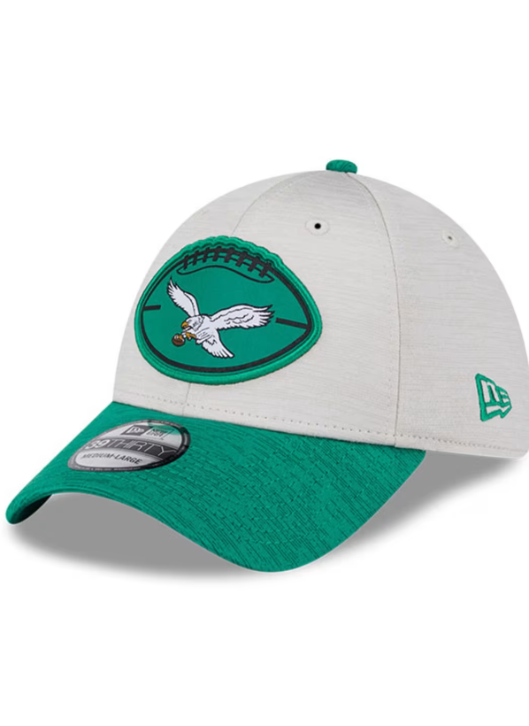 Philadelphia Eagles  New Era Grey /Kelly Sideline Historic 39THIRTY Flex Hat