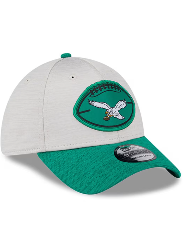 Philadelphia Eagles  New Era Grey /Kelly Sideline Historic 39THIRTY Flex Hat