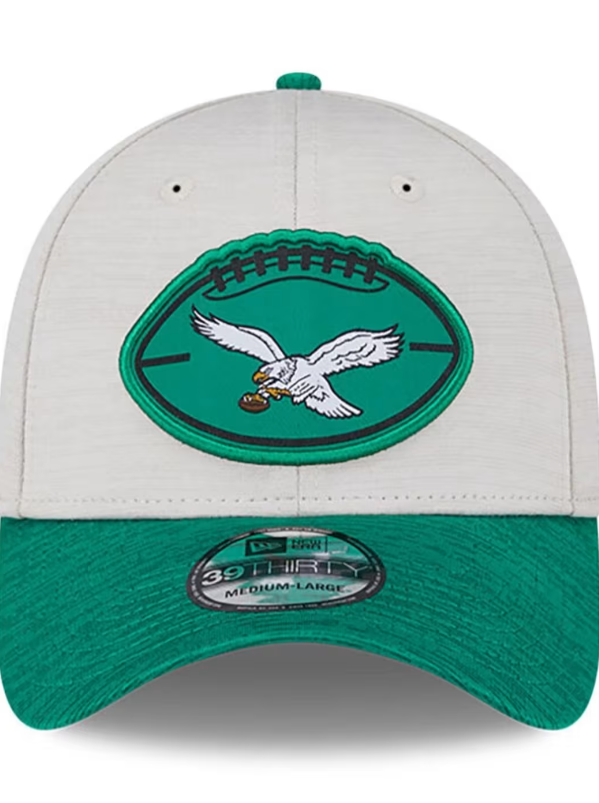 Philadelphia Eagles  New Era Grey /Kelly Sideline Historic 39THIRTY Flex Hat