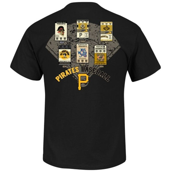 Pittsburgh Pirates Majestic Cooperstown League Domination T-Shirt – Black