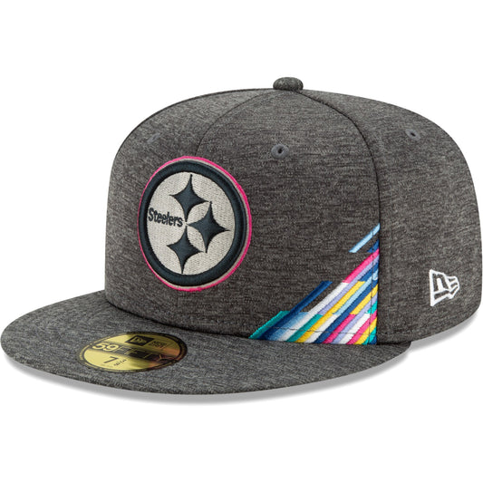 Pittsburgh Steelers New Era Crucial Catch Sideline 59FIFTY Hat - Gray