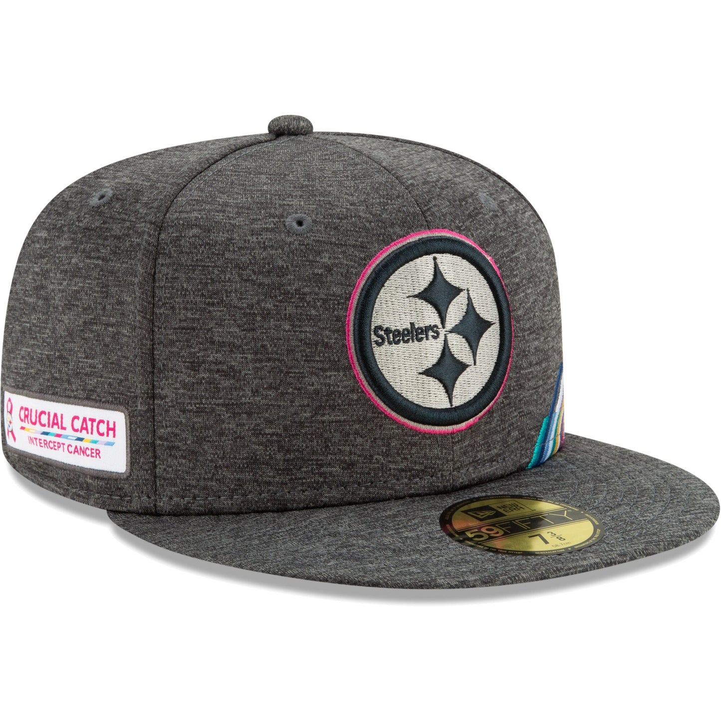 Pittsburgh Steelers New Era Crucial Catch Sideline 59FIFTY Hat - Gray